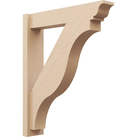 Ekena Millwork 6-in W x 28-in D x 34-in H Funston Trad Rough Cedar Woodgrain TimberThane Outlooker, Primed Tan OUTUR060X28X34FST04RCPR